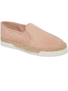 Vince Camuto Tambie Sneaker size 7 pale pink suede Espadrille Slip on NEW